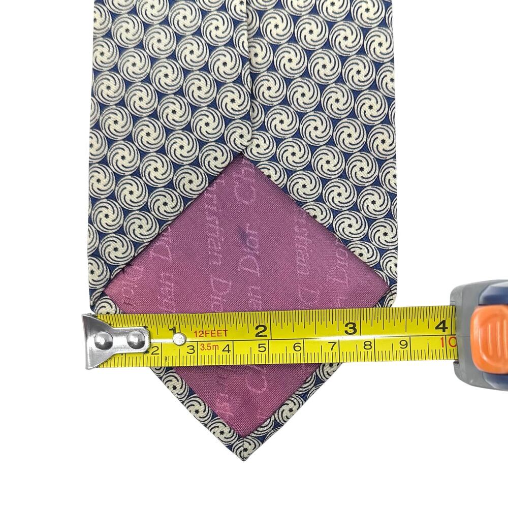 Christian Dior Whirlpool Pattern Tie - Picture 8 of 9